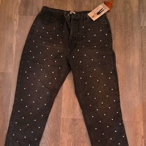 Simple Society Black Denim with White Accents